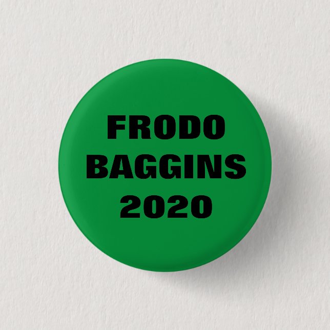 Bóton Redondo 2.54cm Frodo Baggins para Presidente (Frente)