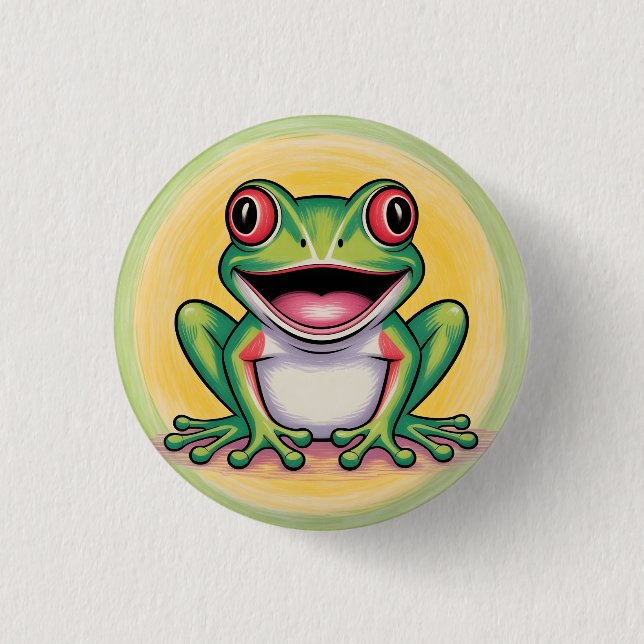 Bóton Redondo 2.54cm Frog’s Gentle Smile (Frente)