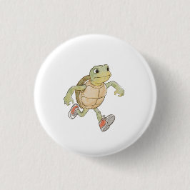 Bóton Redondo 2.54cm Funny Running Turtle Cartoon Button Badge Pin
