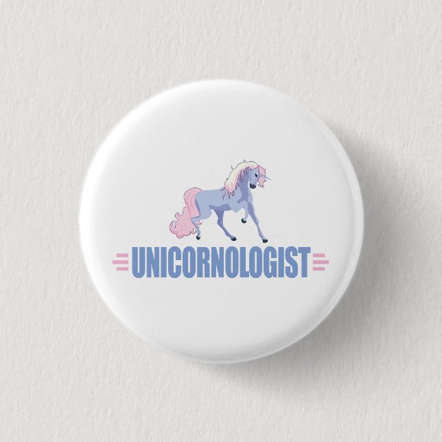 Bóton Redondo 2.54cm Funny Unicorn (Frente)