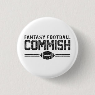 Bóton Redondo 2.54cm Futebol Commish da fantasia