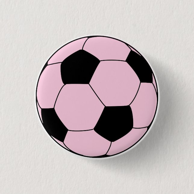 Bóton Redondo 2.54cm Futebol rosa (Frente)