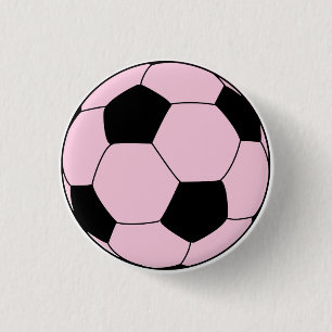Bóton Redondo 2.54cm Futebol rosa