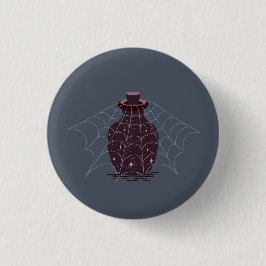 Bóton Redondo 2.54cm Garrafa Mágica de Halloween com Feitiçaria ao Luar