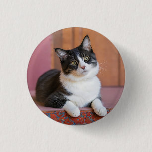 Bóton Redondo 2.54cm Gato Adorável de Carregamento de Imagem de Pet Per