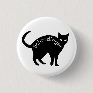 Bóton Redondo 2.54cm Gato de Schrödinger