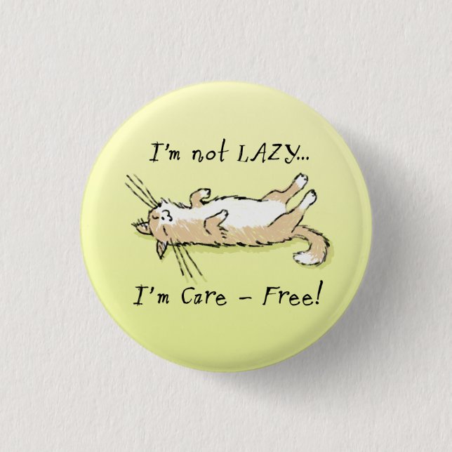 Bóton Redondo 2.54cm Gato despreocupado (Frente)