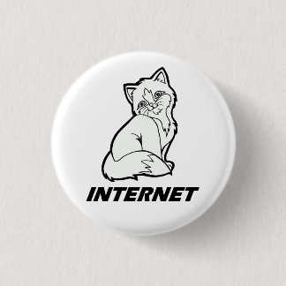 Bóton Redondo 2.54cm Gato do Internet