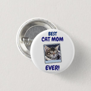 BÓTON REDONDO 2.54CM GATO PERSONALIZADO MÃE MÃE SEMPRE PET AMOR DIA DAS