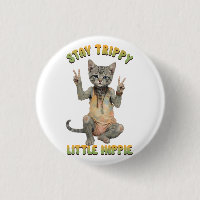 Gato Tabby Cinza Boho Fique Tripudo Pequeno Hippie