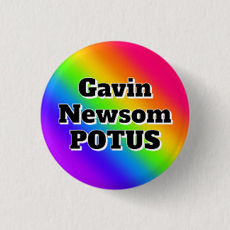 Bóton Redondo 2.54cm Gavin Newsom POTUS