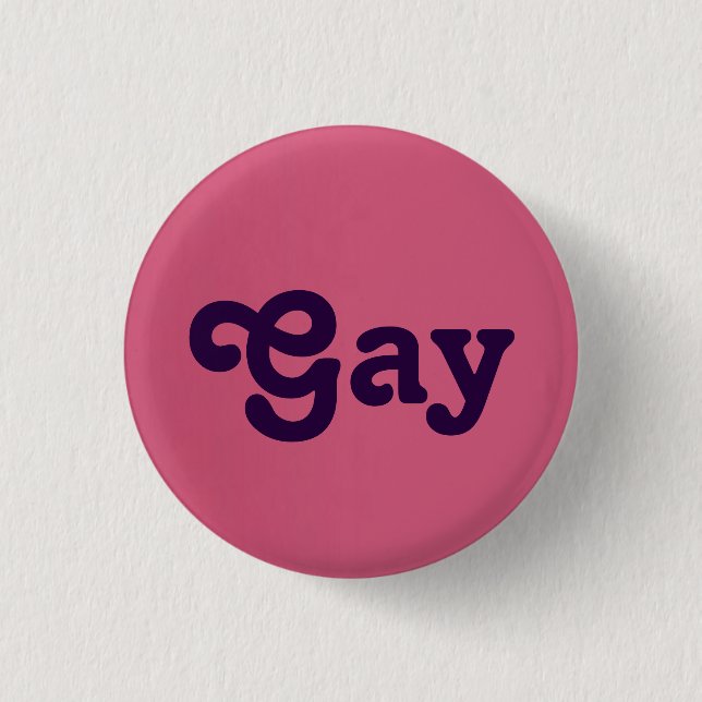 Bóton Redondo 2.54cm Gay do botão (Frente)