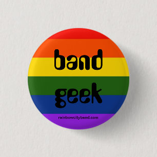 Bóton Redondo 2.54cm Geek da banda do arco-íris