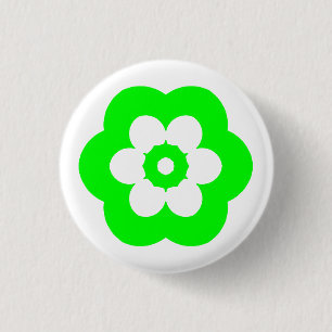 Bóton Redondo 2.54cm Geométrica 290514 (3) - Verde em branco