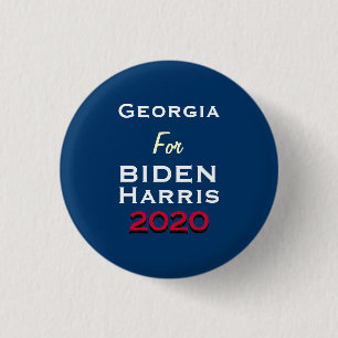 Bóton Redondo 2.54cm GEÓRGIA Para A Campanha BIDEN HARRIS 2020 Round