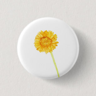 Bóton Redondo 2.54cm Gerbera Daisy