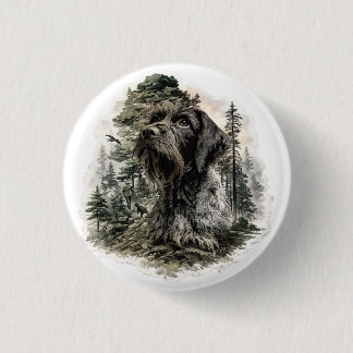 Bóton Redondo 2.54cm German Wirehaired Pointer