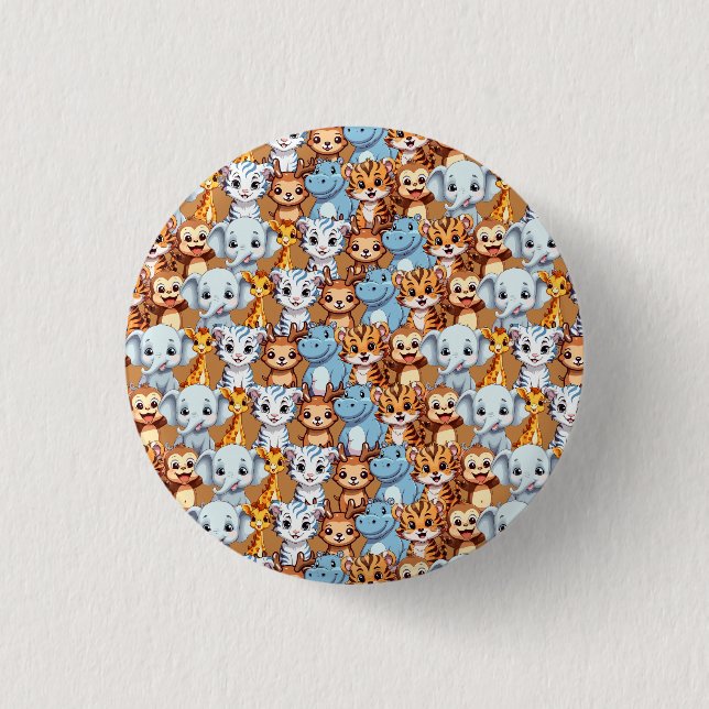 Bóton Redondo 2.54cm Girafa-cega-cega-cega-cega-cãozinho (Frente)