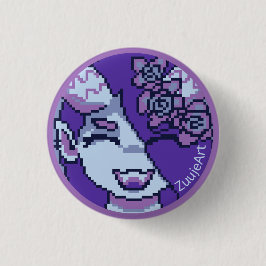 Bóton Redondo 2.54cm Girl, anime, pixelart