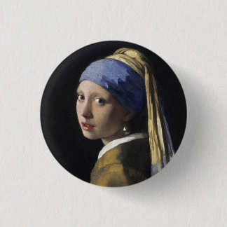 Bóton Redondo 2.54cm Girl with a Pearl Earring