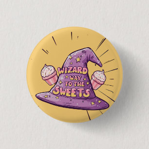 Bóton Redondo 2.54cm Girly Halloween - Wizard Way to the Sweets