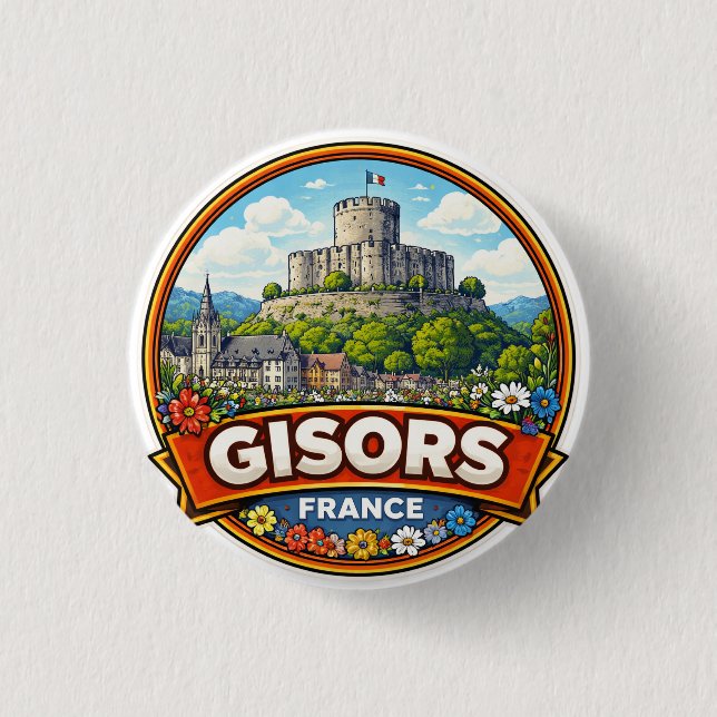 Bóton Redondo 2.54cm Gisors França  (Frente)