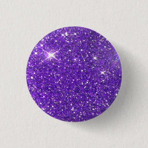 Bóton Redondo 2.54cm Glitz Sparkling do brilho do roxo na moda