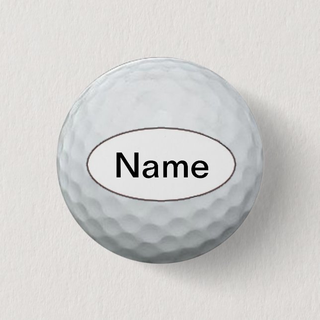 Bóton Redondo 2.54cm golf ball with your name on it (Frente)