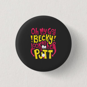 Bóton Redondo 2.54cm Golfe - Oh Meu Deus Becky