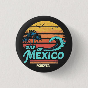 Bóton Redondo 2.54cm Golfo do México - Praia de Forever Vintage do Méxi