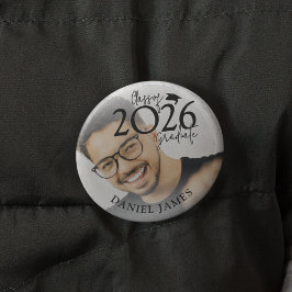 Bóton Redondo 2.54cm Graduado da Turma de 2026 | Foto de Formatura
