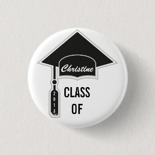 Bóton Redondo 2.54cm Graduation Cap Template