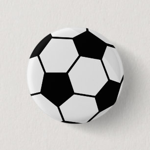 Bóton Redondo 2.54cm Gráfico de Bola de Futebol Clássico Fã de Esportes