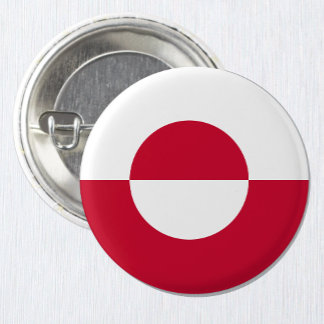 Bóton Redondo 2.54cm Greenland button, patriotic Greenland Flag fashion
