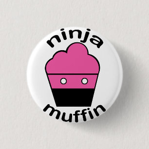 Bóton Redondo 2.54cm Greg o muffin de Ninja