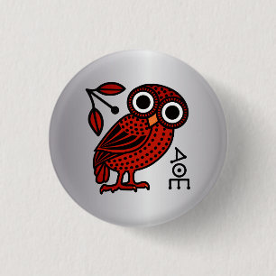 Bóton Redondo 2.54cm Grego clássico ateniense bonito da moeda de