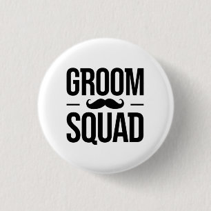 Bóton Redondo 2.54cm Groom Squad Moustache