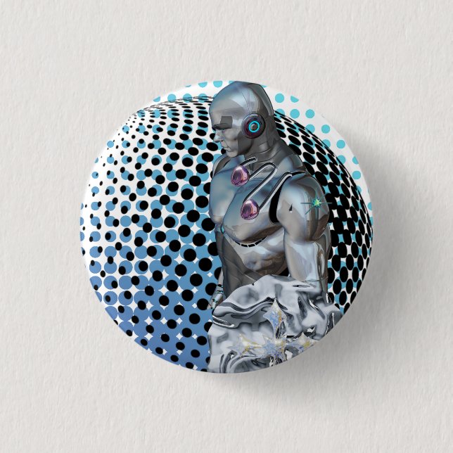 Bóton Redondo 2.54cm Guardião do Realm Digital (Frente)