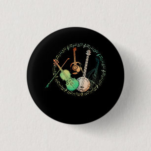 Bóton Redondo 2.54cm Guitars Banjos Fiddle Mandolin Nó Colorido