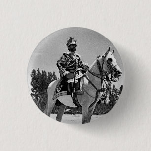 Bóton Redondo 2.54cm Haile Selassie Rastafari Button - Jah Messiah -