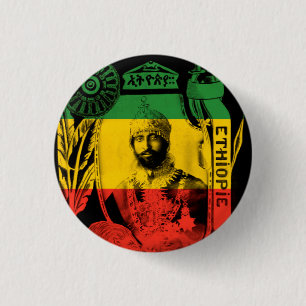 Bóton Redondo 2.54cm Haile Selassie Sua Majestade Imperial Buttons