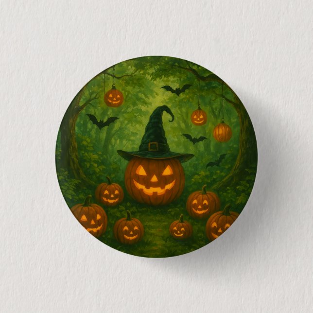 Bóton Redondo 2.54cm Halloween button that matches nature (Frente)