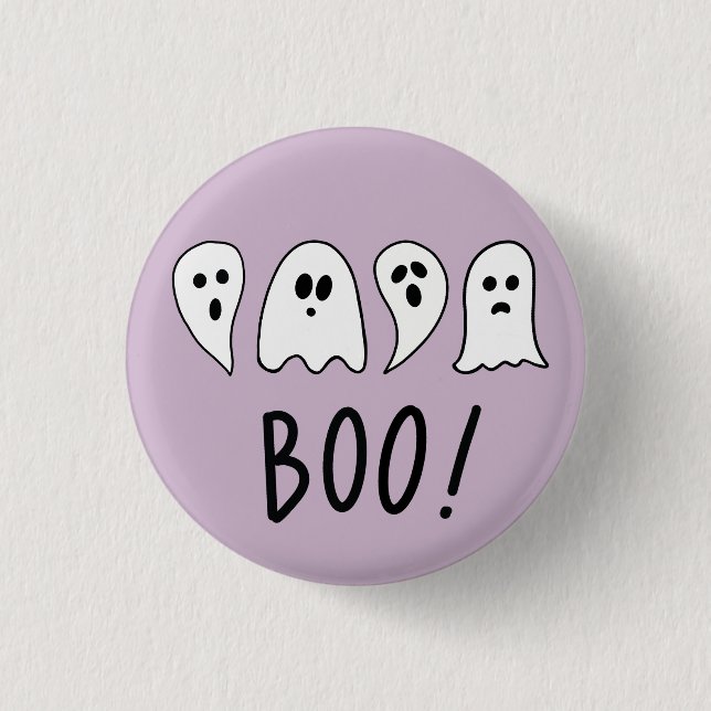 Bóton Redondo 2.54cm Halloween Ghosts Boo (Frente)