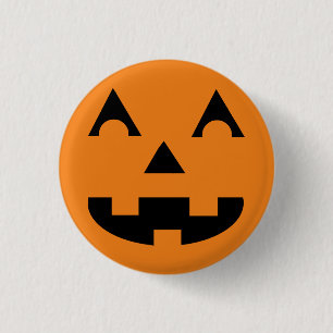 Bóton Redondo 2.54cm Halloween Jack O Lanterna Pumpkin Face