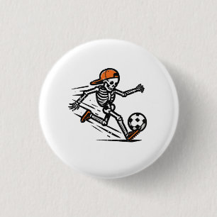 Bóton Redondo 2.54cm Halloween Skeleton Futebol Costume Men Boy