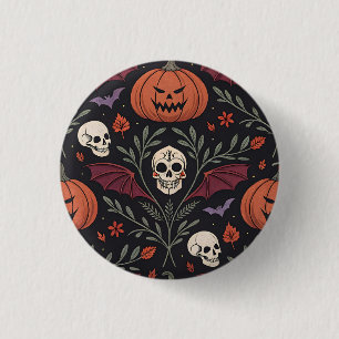 Bóton Redondo 2.54cm Halloween Vibes Pattern