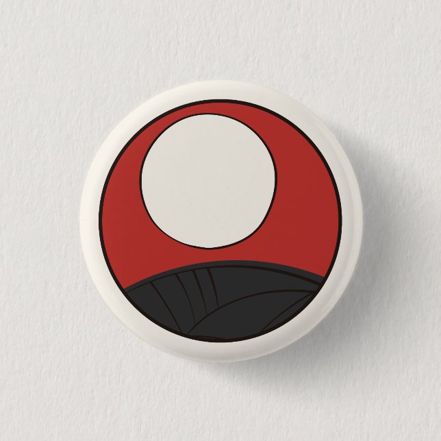 Bóton Redondo 2.54cm Hanafuda "Susuki-ni-tsuki" (Frente)