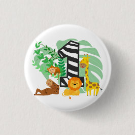 Bóton Redondo 2.54cm Happy First Birthday Baby!