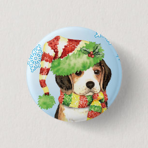 Bóton Redondo 2.54cm Happy Howliday Beagle
