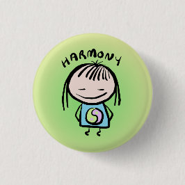 Bóton Redondo 2.54cm Harmony Pin por SmePeople